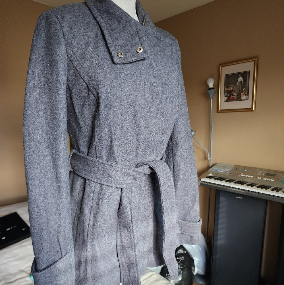 Gray Belted Coat - image 1